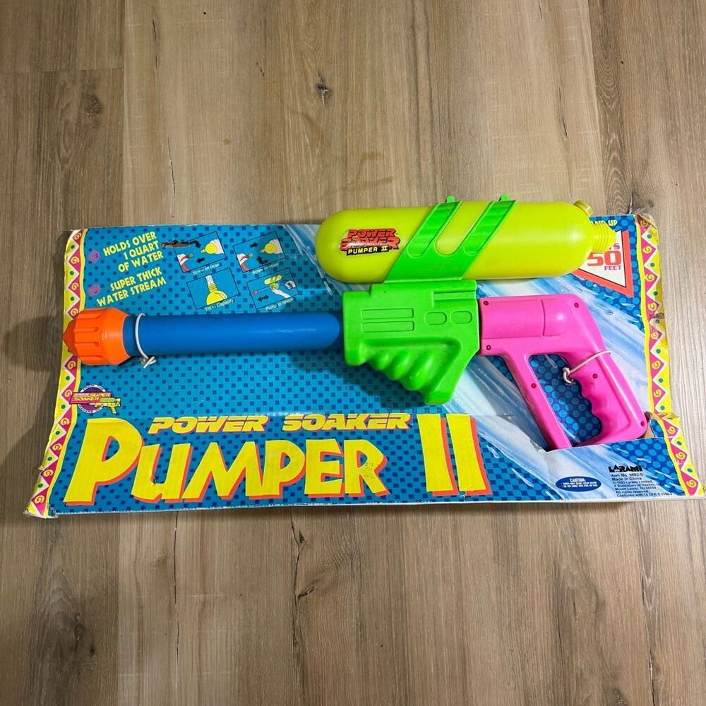 Vintage New Larami Power Soaker Pumper 90s Water Gun Summer Nostalgia Deadstock